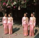 Thai Women in Traditional Dress, Rose Garden Cultural Centre, Bangkok